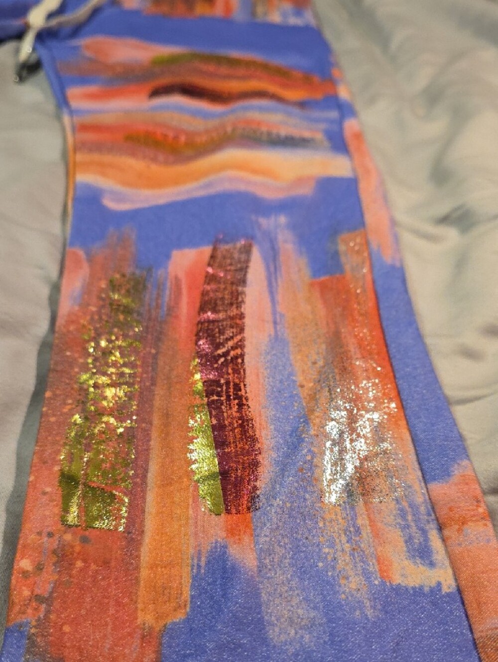Bella Amore Italy Wanderlust Painted Pants / Sz Sml-Med / Front & Back Pockets - Picture 4 of 12